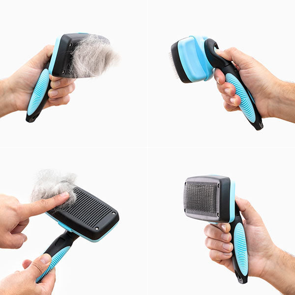 Brosse pour animaux de compagnie avec dents rétractables - livraison offerte