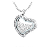 Collier Coeur en acier inoxydable orné de cristaux Swarovski - Livraison Offerte