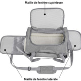 Sac de transport respirant et pliable pour animaux de compagnie - Livraison Offerte