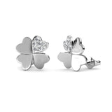 Parure Clover (1 collier + 2 boucles d'oreilles)  ornée de 18 cristaux Swarovski - Livraison offerte