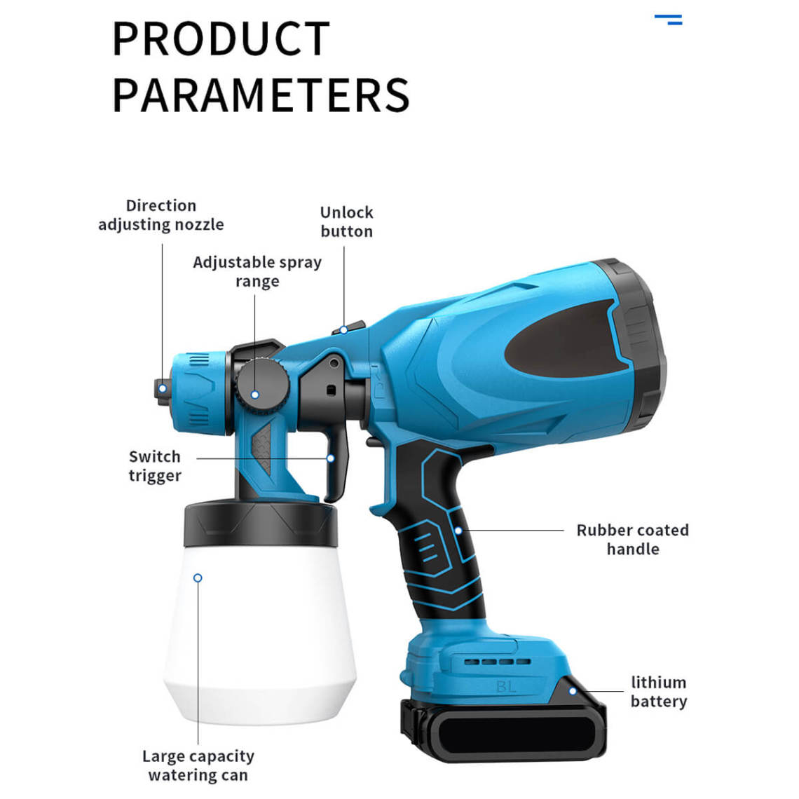 Mr.Material® High-pressure Cordless Paint Sprayer