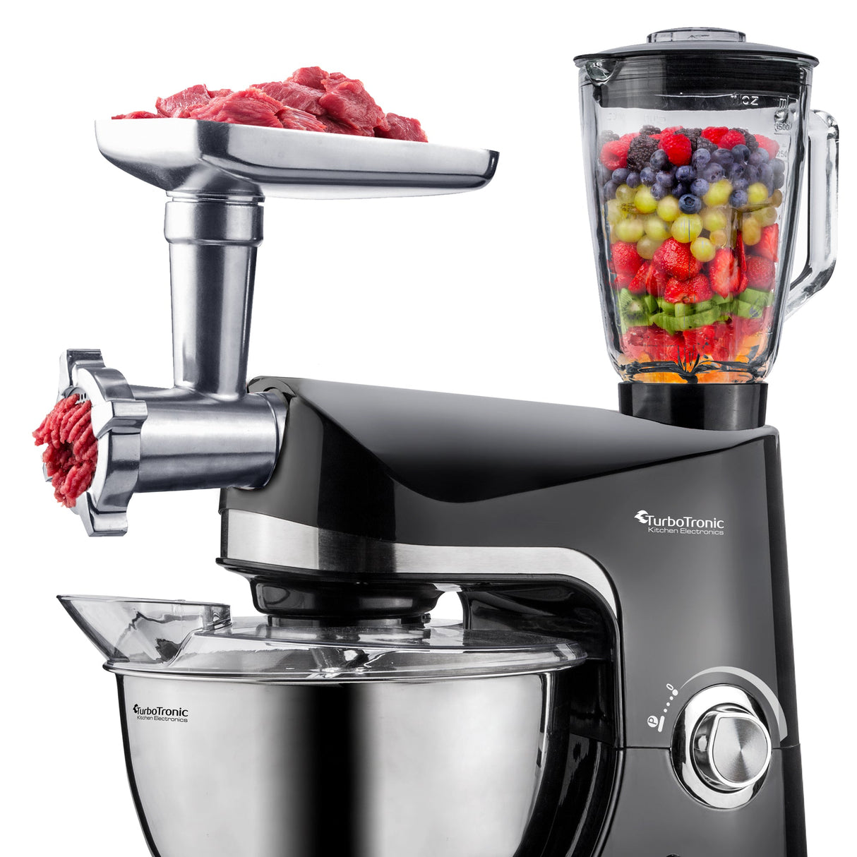 Robot de cuisine multifonctions 2000 W avec hachoir à viande et blender intégrés - Livraison offerte