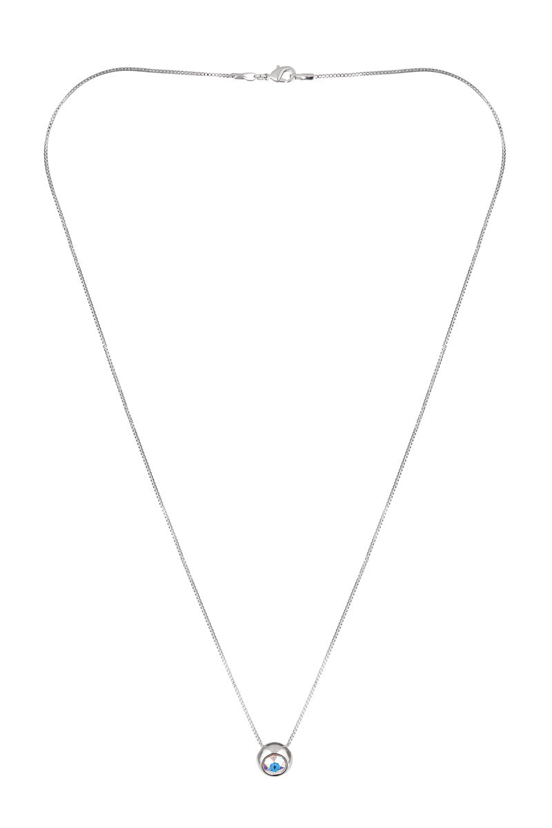 Collier plaqué rhodium 18 carats avec 7 cristaux Swarovski® - Livraison offerte