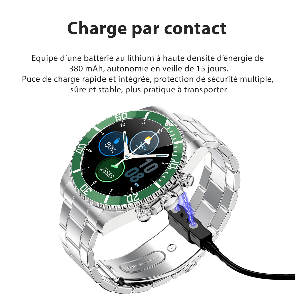 Montre connectée Bluetooth pour homme - livraison offerte