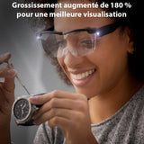 Lunettes loupe avec double lumière LED Glassoint - Livraison Offerte